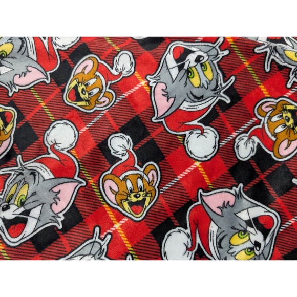 Tom And Jerry Pajama Pants Women's Large Red Santa Hat Christmas Rare - Picture 9 of 9